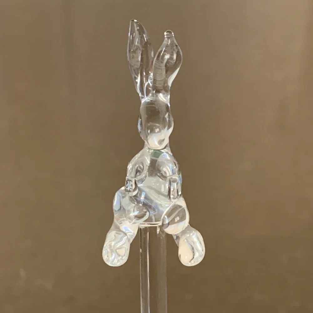 Last One! NWOT Princess House Crystal Glass Bunny Rabbit Swizzle Stick Stirrer